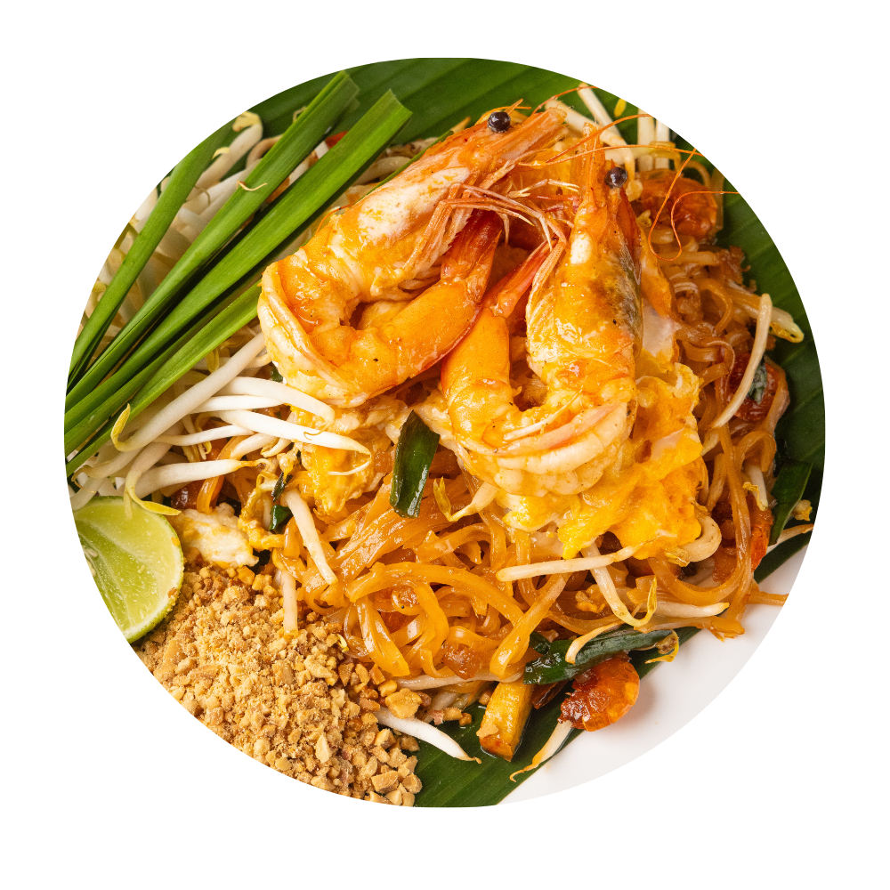 เมนูอาหาร ผัดไทยกุ้งสด ร้านราดหน้าอาหลิว ร้านอาหารจรัญสนิทวงศ์ บางพลัด