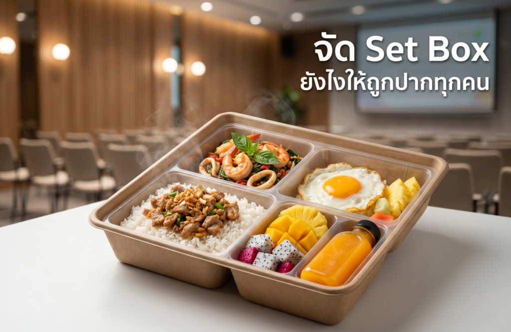 จบปัญหา "เที่ยงนี้กินอะไรดี" เทคนิคการเลือก Set Box ให้ถูกปากคนร้อยพ่อพันแม่ในออเดอร์เดียว ราดหน้าอาหลิวจัดให้ทุกการประชุม ไร้เสียงบ่น